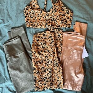 Carbon 38 and Beach Riot Bundle- Animal Print Leopard, Croc, and gold